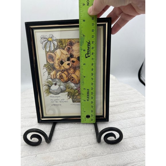 Vintage Jody Bergsma Limited Edition Bears Mixed Media Signed Numbered 1833/7500 - Picture 7 of 7